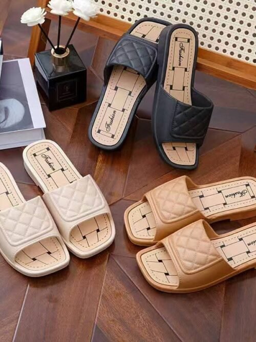 Quilted Pattern PVC slipper